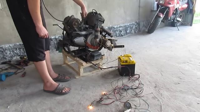 Двигатель из мотоколяски СЗД смотреть онлайн