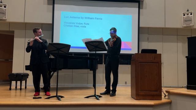 Lux Aeterna for flute and viola by William Ferris смотреть онлайн