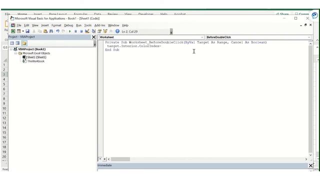 Using VBA to highlight cells with a double-click смотреть онлайн