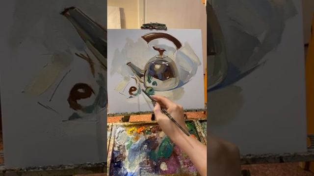 Урок живопись маслом. Easy Art. Etude oil painting. 油画. Светлана Первухина смотреть онлайн