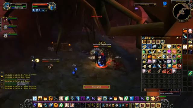WOW Classic Priest - Hunter lvl58 Felwood reputation grinding DUO leveling and questing смотреть онлайн