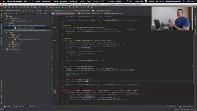 How to create an android camera app using intents - Part 5 смотреть онлайн