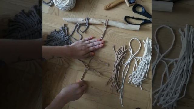 Макраме панно "Пёрышки"/ macrame/макраме листочки смотреть онлайн