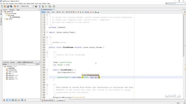 JAVA Digital Clock - Create Digital Clock in JAVA Using Netbeans смотреть онлайн