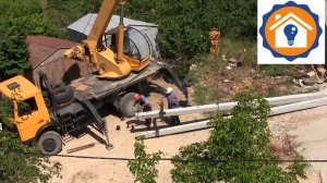 Установка столбов(электрических опор)