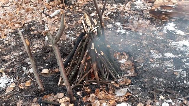 КАК РАЗВЕСТИ КОСТЁР в мокром и холодном лесу смотреть онлайн