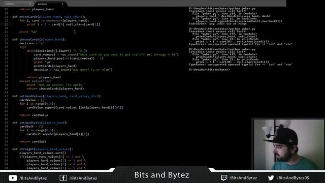 Jacks or Better in Python (text based) Day 3 - 4 / 5 смотреть онлайн