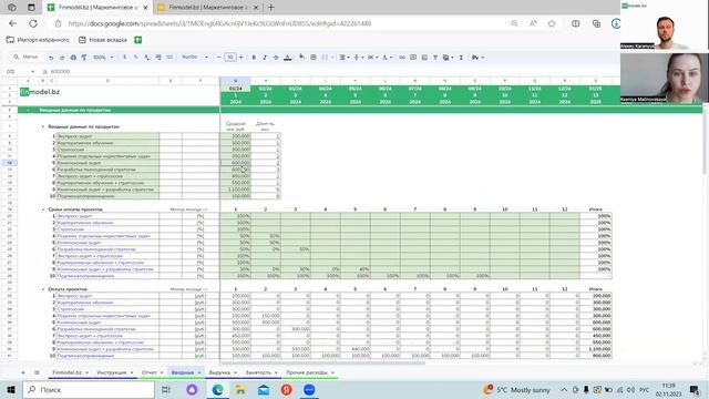 Финмодель консалтингового агентства - разбор кейса Finmodel.bz