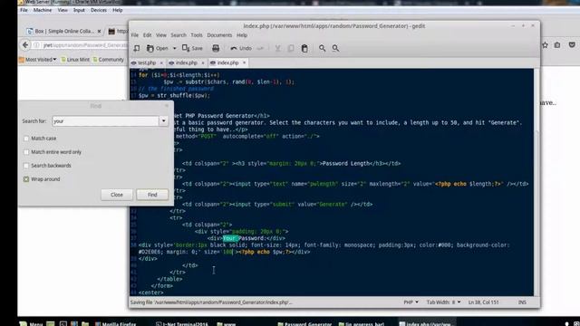 PHP Random Password Generator смотреть онлайн