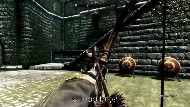 Skyrim - How to piss archer's trainers and how to farm ARROWS!!!! смотреть онлайн