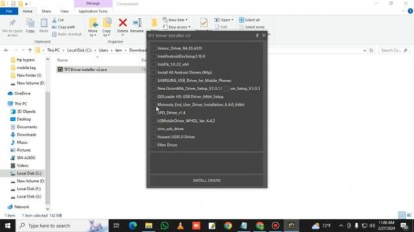 All Mobile USB Drivers TFT Driver V2 QcomMtk LibUsb Spd ADB Huwaie Samsung UsbDk64 Oppo Vivo Onplus