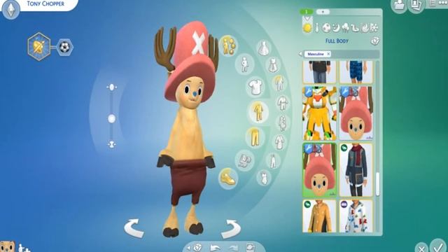 CHOPPER V.2 [ THE SIMS 4 ] COSTUME (SKIN AND OUTFIT) CAS ANIME CHARACTOR [ONE PIECE] TONY CHOPPER смотреть онлайн
