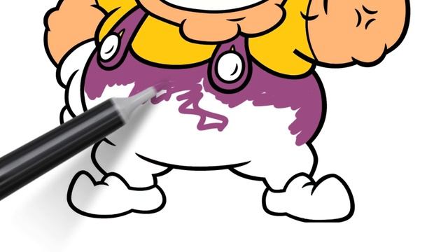 Wario Super Mario Bros Coloring Page For Kids смотреть онлайн