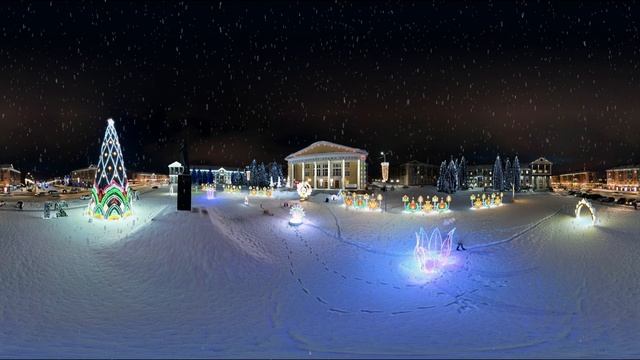 Панорама на 360 градусов, площадь Ленина, Альметьевск. смотреть онлайн