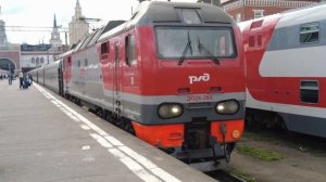 Срыв стоп-крана при отправление фирменного поезда №86 Москва-Нижневартовск с электровозом ЭП2К-364
