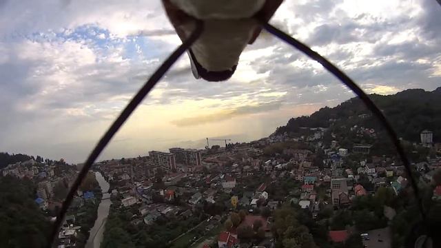 Полет радиоуправляемой модели самоля над Дагомысом. Часть #2. 05.09.2019г.