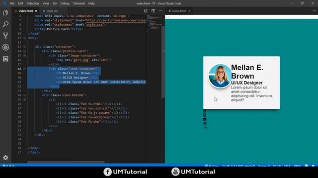 Awesome CSS Profile Card - CSS UI Design Tutorial смотреть онлайн