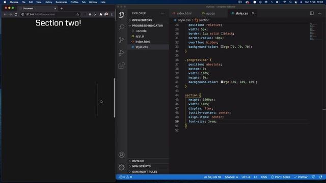 JavaScript Scroll Progress Indicator смотреть онлайн