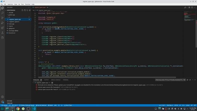 Write first c++ class in GDExtension and register that - part 4 смотреть онлайн