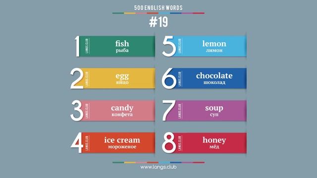 #19 - АНГЛИЙСКИЙ ЯЗЫК - 500 основных слов. Изучаем английский язык самостоятельно.