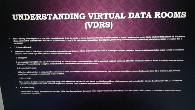 How Financial Firms Protect Content With Virtual Data Rooms смотреть онлайн