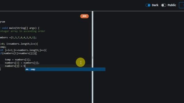 JAVA program - How to sort integer array in ascending order | sort an integer array in java смотреть онлайн