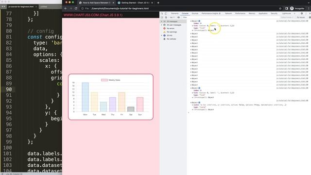 How to Add Space Between Start and End of X Scale in Chart JS смотреть онлайн