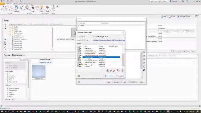 Autodesk Inventor Content Center Libraries Read only change attributes to read/write or make new смотреть онлайн