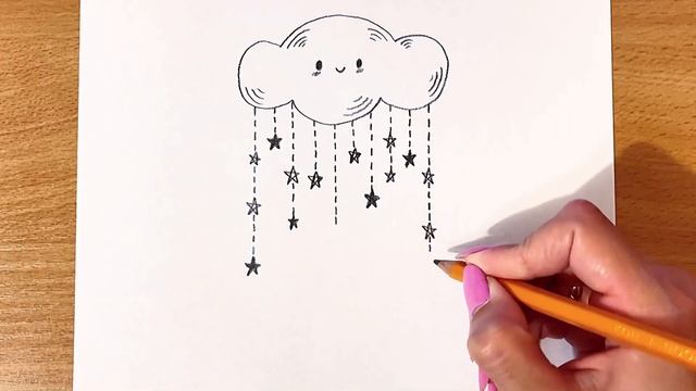 ПРОСТОЙ РИСУНОК КАРАНДАШОМ | Как Нарисовать Панду На Луне И Облако смотреть онлайн