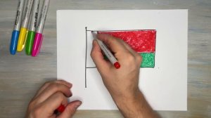 Как нарисовать флаг Белоруссии. Рисование для детей.