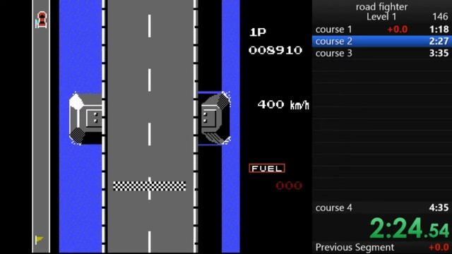 Road Fighter [NES] in 4:35 (Level 1) смотреть онлайн