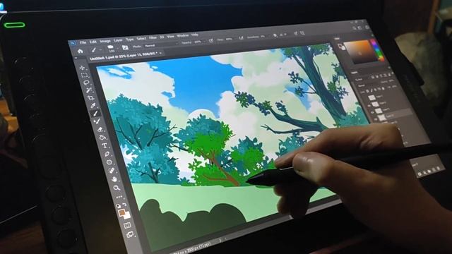 Huion KAMVAS 16 ( 2021 ) Graphic Tablet Review and Digital Painting Process смотреть онлайн