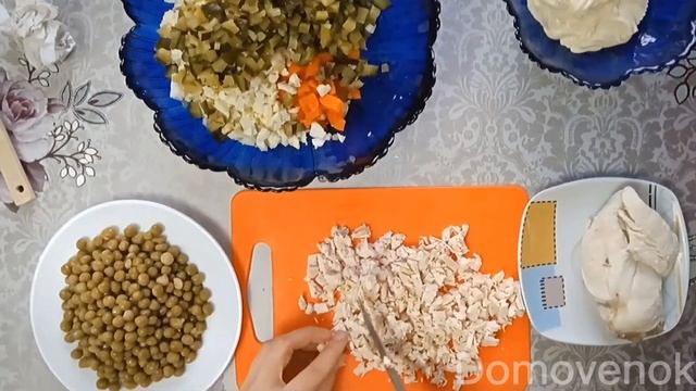 Салат "Оливье". Salad Olivier смотреть онлайн