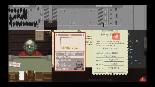 Прохождение игры Paper, please with GriVA - #4 Хорошо идём. смотреть онлайн