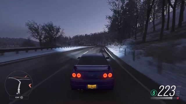 Forza Horizon 4-NISSAN SKYLINE GT-R V-SPEC NIGHT RIDE-GamePlay 4K смотреть онлайн