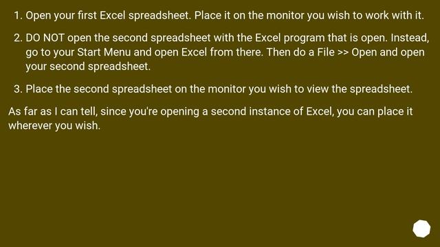 Need two Excel windows side by side, on different monitors, in the same instance смотреть онлайн