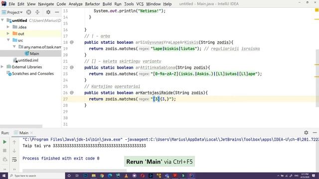 Programavimo kalba Java #11 Reguliariosios išraiškos (angl. regular expressions) смотреть онлайн