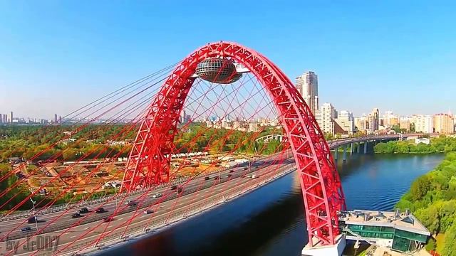 Москва с птичьего полета 30 минут улицы и кварталы - Moscow bird's-eye смотреть онлайн