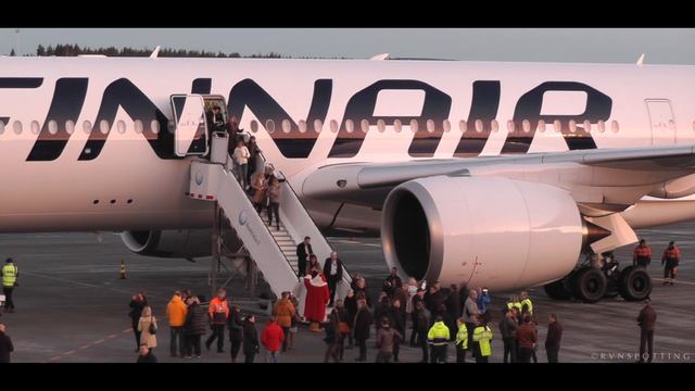 Finnair Airbus A350-900 OH-LWA Visits Rovaniemi Airport