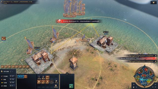 Age of Empires 4 - Hard Intermediate AI Multiplayer 3v3 Archipelago| Best Water Map | No Commentary смотреть онлайн