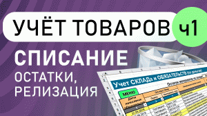 Учёт товаров, материалов, списание, остатки, реализация | Учет Excel (1 часть)