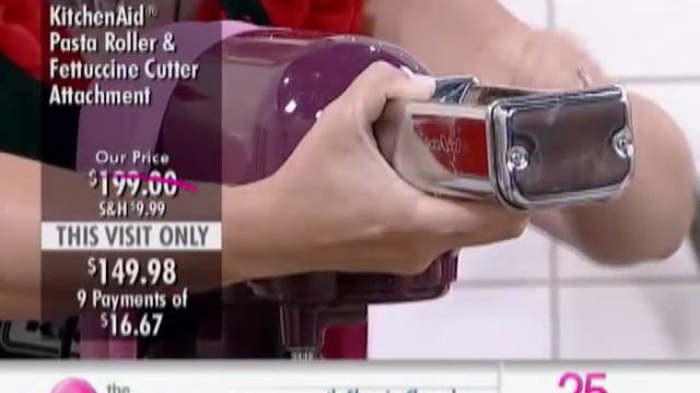 KitchenAid Pasta Roller Stand Mixer Attachment at The Shopping Channel 504918 смотреть онлайн