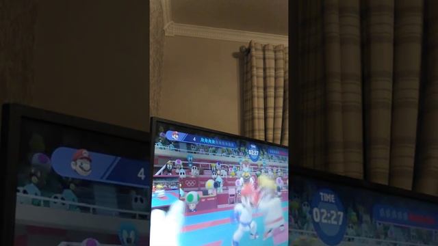 playing mario and sonic at the Olympic games Tokyo 2020 karate