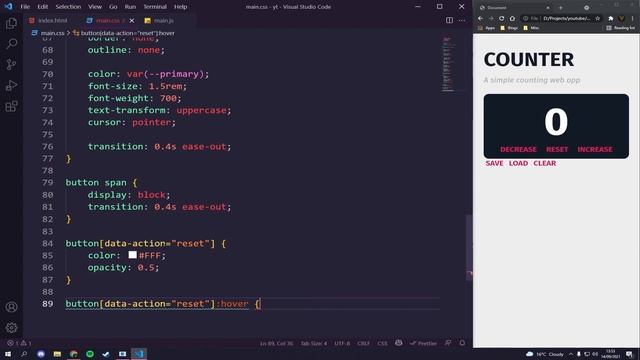 Build a COUNTER with LOCAL STORAGE in JAVASCRIPT - A JavaScript beginner tutorial смотреть онлайн