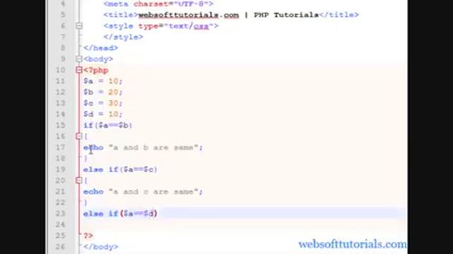 Php tutorials in hindi urdu 15 else if statement in php360p смотреть онлайн