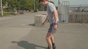 Роликовые коньки первый раз.