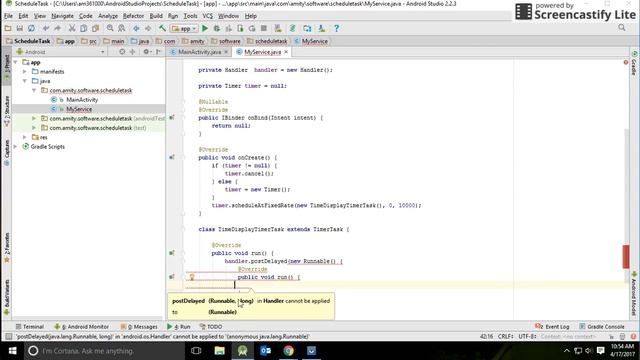 How to create a service that does a schedule task programmatically смотреть онлайн