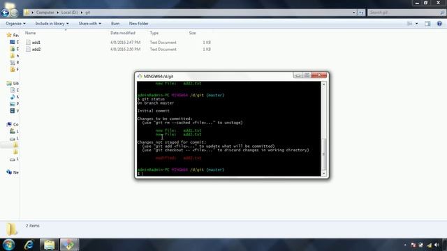 GIT add command смотреть онлайн