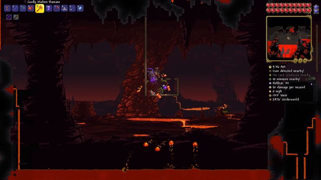 terraria. надоело умирать от стены плоти. рыбачу в лаве №19 смотреть онлайн