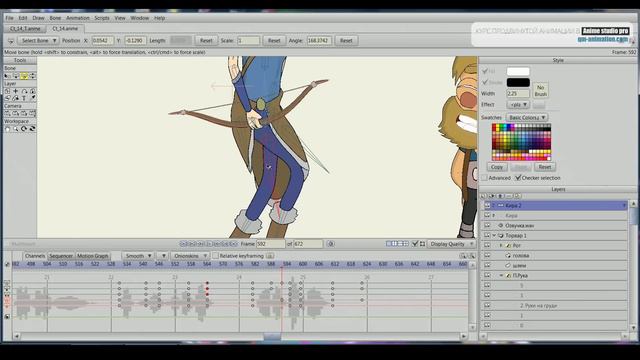 #17 Анимация удара ногой в Anime studio pro (MOHO) смотреть онлайн